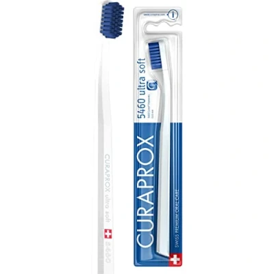 Imagen de Curaprox Cepillo dental CS 5460 Ultra Soft manual para adultos con cerdas CUREN Blanco Azul