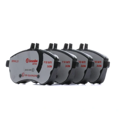 Imagen de BREMBO P 50 067X Juego de pastillas freno preparado para indicador desgaste con tornillos pinza accesorios MERCEDES BENZ: Clase C Berlina