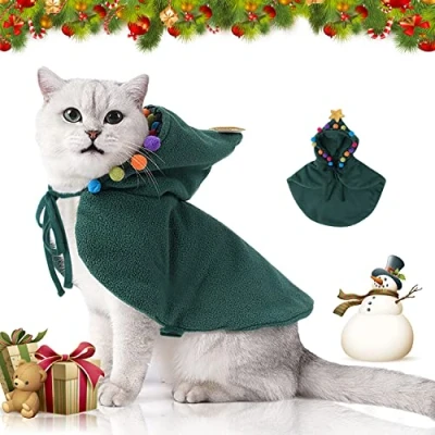 Imagen de Nobleza Disfraz Gato de Navidad, Navidad Ropa para Perros Pequeño, Traje árbol Ajustable Cachorro Gatito Gatos Pequeños Mascotas, Único, Adorable y Cálido