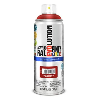 Imagen de PINTY PLUS Pintura en spray EVOLUTION WATER BASED 520cc RAL 3003 Matt Ruby Red