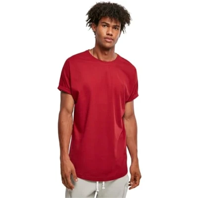 Imagen de Urban Classics LONG Shaped Turnup Camiseta básica, Hombre, Talla: 3XL, Brickred