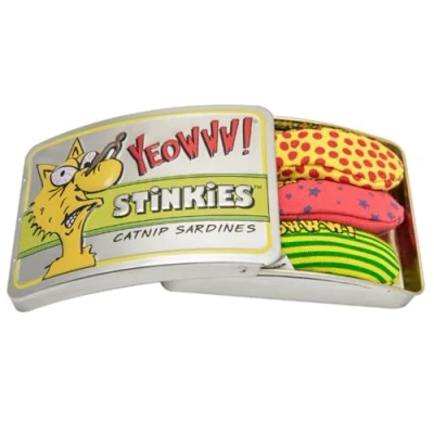 Imagen de YEOWWW! Stinkies Catnip Sardines Organically Grown 3 Sardine Tin 2 Pack