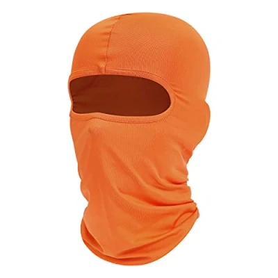 Imagen de fuinloth Máscara de pasamontañas, bufanda verano para el cuello, protector UV, esquí motocicleta hombre y mujer Naranja/fiesta bloques, Talla única