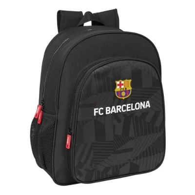 Imagen de Safta F.C. BARCELONA BLACK Mochila Escolar Niño, Infantil, Adaptable a Carro, Ideal para Niños en Edad Escolar, Cómoda y Versátil, Calidad Resistencia, 32x12x38 cm, Color Negro