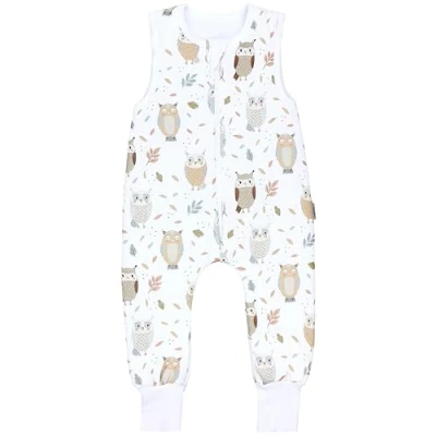 Imagen de TupTam Saco de Dormir con Piernas para Bebés 2.5 Tog, Búho beige azul pastel, 80 86