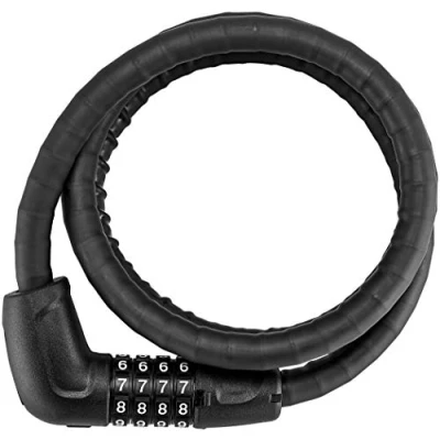 Imagen de ABUS cerradura de cable blindado Steel O Flex Tresorflex 6615C + soporte SCLL combinación acero con blindaje manguitos nivel seguridad 5 120 cm, negro