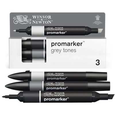 Imagen de Winsor &amp; Newton Promarker, Set de 3 Tonos Grises