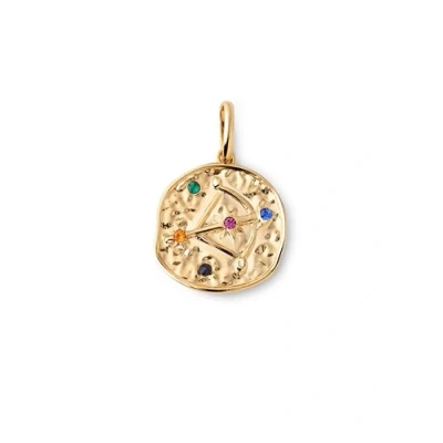 Imagen de SINGULARU Charm Organic Colors Zodiaco Sagitario Colgante en Latón con Acabado Baño de Oro 18Kt Combinable Collar Joyas para Mujer