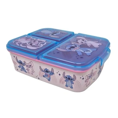 Imagen de Theonoi fiambrera para niños, y sandwichera, varios diseños a elegir, de plástico sin BPA (Lilo and Stitch)