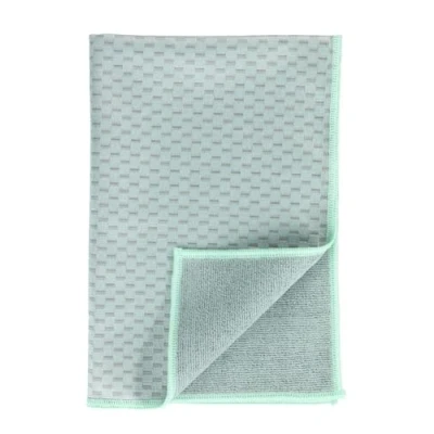 Imagen de WENKO Paños de cocina Miko, set 2 trapos microfibra para secar y pulir sin dejar rayas, absorbente secado rápido 80% poliéster, 20% poliamida, 40 x 60 cm, gris/verde