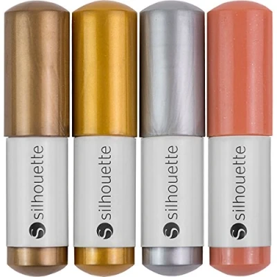 Imagen de Silhouette Sketch Pens 4/Pkg Metallic Gold, Copper, Silver &amp; Bronze