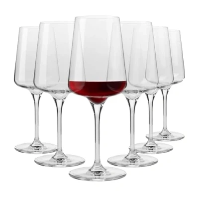 Imagen de Krosno Copas de vino tinto Diseño elegante Conjunto 6 piezas 500 ML Artesanía tradicional Perfectas para hogares, restaurantes y fiestas Aptas lavavajillas