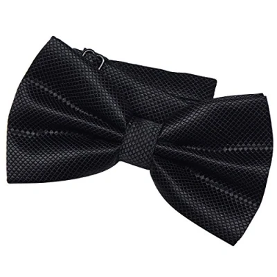 Imagen de DonDon Pajarita para hombre de 12 x 6 cm ajustable y lista usar negro