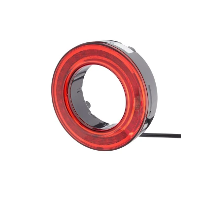 Imagen de HELLA 2SB 009 362 321 Piloto posterior LED 24V montaje exterior/Conexión roscada Color de tulipa: rojo Cable: 250mm Conector: AMP derecha/izquierda