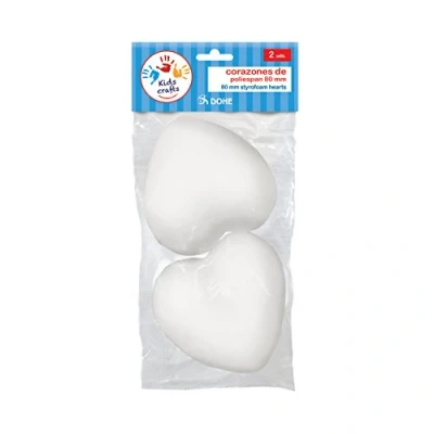 Imagen de Dohe 18117 Pack de 2 corazones poliespan, 80 mm