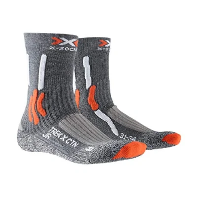 Imagen de X Socks Trek Ctn Jr, Calcetines, Unisex niños, Stone Grey Melange/X Orange, 35 38