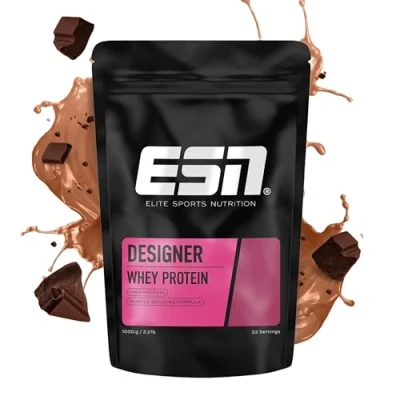 Imagen de ESN Designer Whey Protein, Chocolate, 1 kg, Proteína de Suero Leche en Polvo