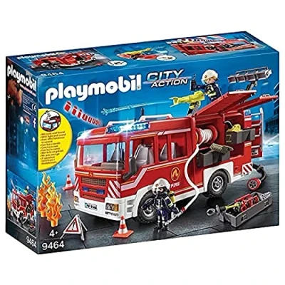 Imagen de Playmobil City Action Camión de Bomberos con Luces y Sonido, a Partir 4 Años (9464), Multicolor, Talla Única