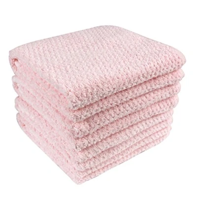 Imagen de Everplush Juego de Toallas Mano, Microfibra, Felpa Rosa (Rosa)