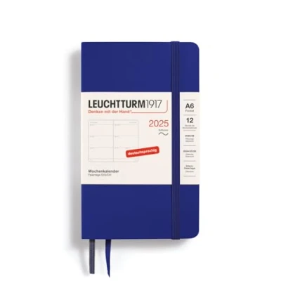 Imagen de LEUCHTTURM1917 370578 Agenda semanal 2025, bolsillo A6, tapa blanda, planificador de 12 meses, 80 g, a rayas, tinta