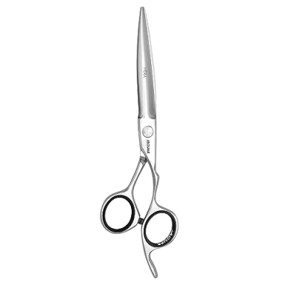 Imagen de JAGUAR Tijeras de peluquería HERA 6.25&quot; pelo diseño Crane con gancho dedo forjado y hoja daga redondeada pulidas Made in Germany