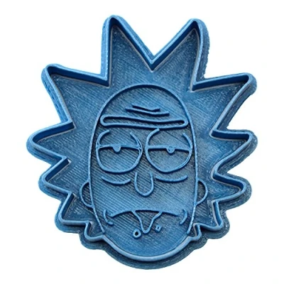 Imagen de Cuticuter Rick Y Morty Cortador de Galletas, Diseño Rick, Plástico, Azul, 8x7x1.5 cm