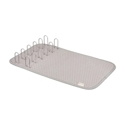 Imagen de Full Circle FC20402GY Shape Shifter 2 en 1 Tapete de microfibra reciclada, acero inoxidable, gris