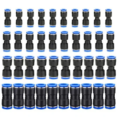 Imagen de HUAZIZ 40 Piezas Conectores de Empuje Recto Ajuste Liberación Rápida Plástico Accesorios Neumáticos Rectos para Tubo 1/4 5/16 3/8 1/2 6mm 8mm 10mm 12mm
