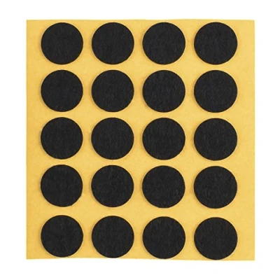 Imagen de PEHA® Fieltro/Protección antiarañazos para jarrones y objetos de decoración autoadhesiva, Soft 1,0 mm grosor, Negro, diámetro 11 20