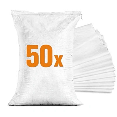 Imagen de 50 Sacos para escombros Saco rafia arena inundaciones Bolsas obra y jardin (40 x 60 cm)