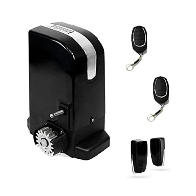 Imagen de KIT Motor corredera Bravo 500 Kg, para automatizar puertas y cancelas correderas de uso residencial, parking, garaje, cochera, alta calidad con 2 mandos sensor foto eléctrico seguridad.