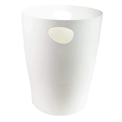 Imagen de Exacompta Ecobin 45313D Papelera de papel basura (263 x 263 335 mm, gran capacidad 15 litros, interior fácil limpiar, color blanco, apto para oficina y hogar)