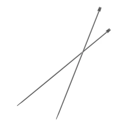 Imagen de Vogueing Tool agujas de tejer una sola punta, 2 unidades/juego 35 cm largo para clásicas aluminio herramientas hechas a mano (3,5 mm)