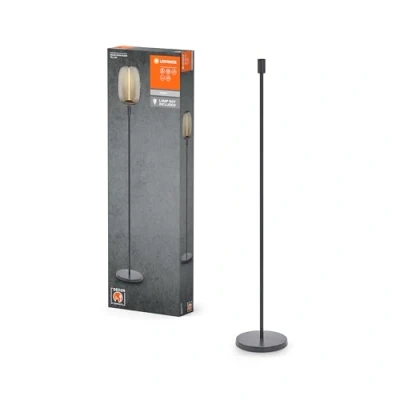 Imagen de LEDVANCE lámpara de pie decorativa con casquillo E27, soporte grande (altura 146cm), gris oscuro, cable alimentación 1,8m, LED OSRAM 1906 a juego disponible por separado