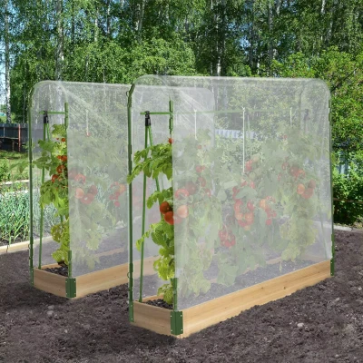 Imagen de IDMarket Juego de invernaderos para tomates modulares especiales crecimiento, kit completo lona + soporte
