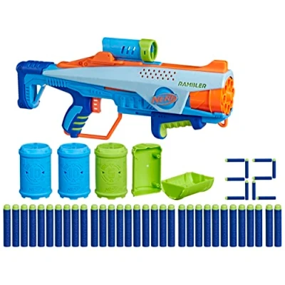 Imagen de Nerf Elite Junior Set de Inicio Lanzador Easy Play 32 Dardos Elite, 4 Objetivos, Exclusivo en Amazon