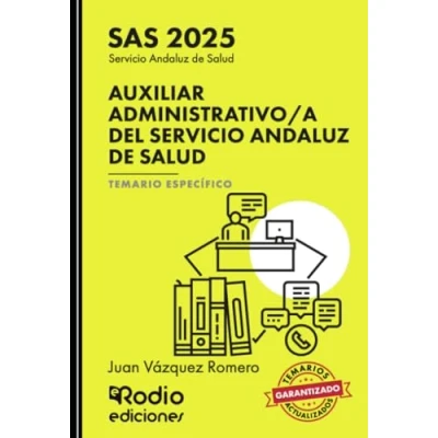 Imagen de Auxiliar Administrativo/a del Servicio Andaluz de Salud. SAS 2025. Temario Específico