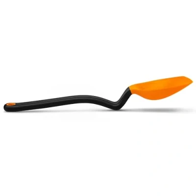 Imagen de Dreamfarm Supoon Cuchara multifuncional de silicona antiadherente con líneas medición para sentarse y cocinar, utensilios cocina, naranja