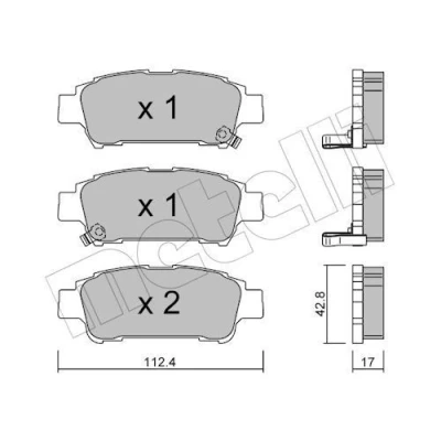Imagen de Juego de pastillas METELLI 22 0428 0