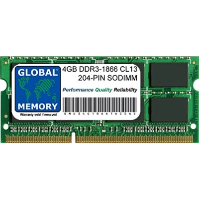 Imagen de 4GB DDR3 1866MHz PC3 14900 204 PIN SODIMM Memoria RAM para Ordenador PORTÁTILES/NOTEBOOKS