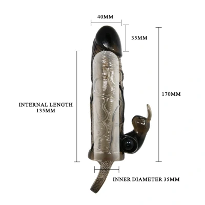 Imagen de Funda para el pene con vibración realistica 16.5 cm de BaileforHim