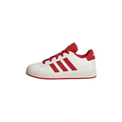 Imagen de adidas Grand Court Lifestyle Tennis Lace Up Shoes, Zapatillas de Tenis Unisex niños, Blanco Roto Collegiate Red Core Black, 28 EU