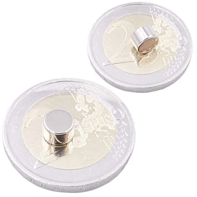 Imagen de Brudazon 30 Mini imanes Discos 6x4mm N52 Nivel más Fuerte Los de neodimio Ultra Fuertes Imán del Poder para la Toma Modelo, Foto, Pizarra Blanca Pequeño, Redondo y Extra