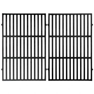 Imagen de BBQ Toro Rejilla de Hierro Fundido 26 x 44,5 cm 2 Piezas Parrilla Fundido, Repuesto, Juego Rejillas Accesorios para Barbacoa Gas, Carbón y más