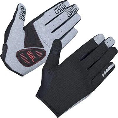Imagen de GripGrab Guantes de Ciclismo Shark Largos Verano Acolchado DoctorGel 4mm Bicicleta MTB Gravel