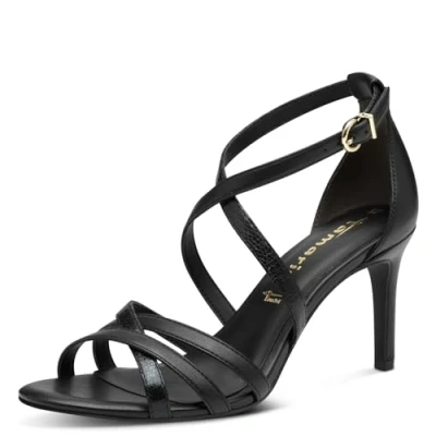 Imagen de Tamaris Damen 1 28382 42, Sandalia con talón Mujer, Black, 41 EU