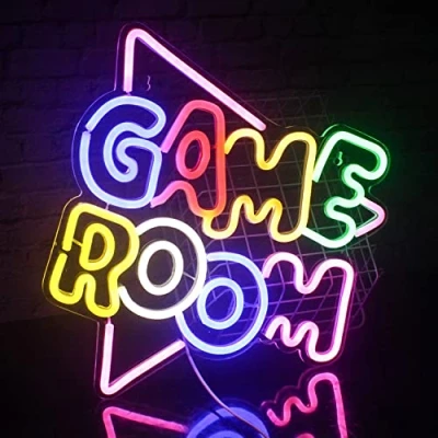 Imagen de SIGNSHIP Game Room Letreros de luces neón Acrílico LED, USB, para decoración paredes, dormitorio Sala juegos Bar, fiestas, Regalo niños