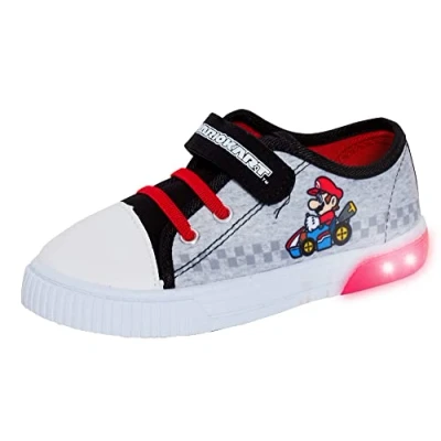 Imagen de Super Mario Boys Light Up Canvas Sneakers KDS Kart Pumps con Luces Intermitentes