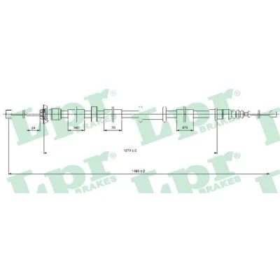 Imagen de LPR C0520B Cable de Freno Mano 1485/1270 Discos