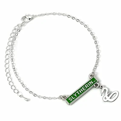 Imagen de HARRY POTTER Pulsera oficial Slytherin Bar, Medium, Zinc, No es una piedra preciosa